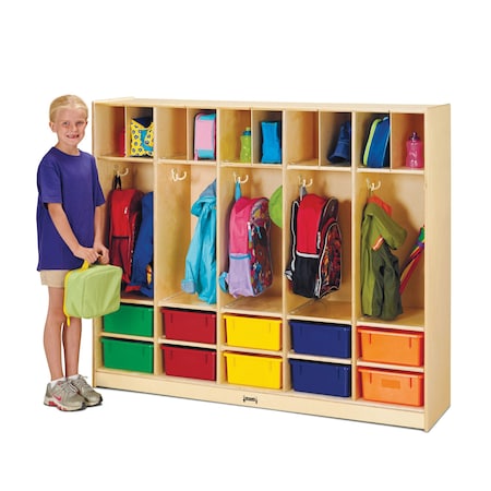 Jonti-Craft Large Locker Organizer-with 10 Colored Tubs 26857JC